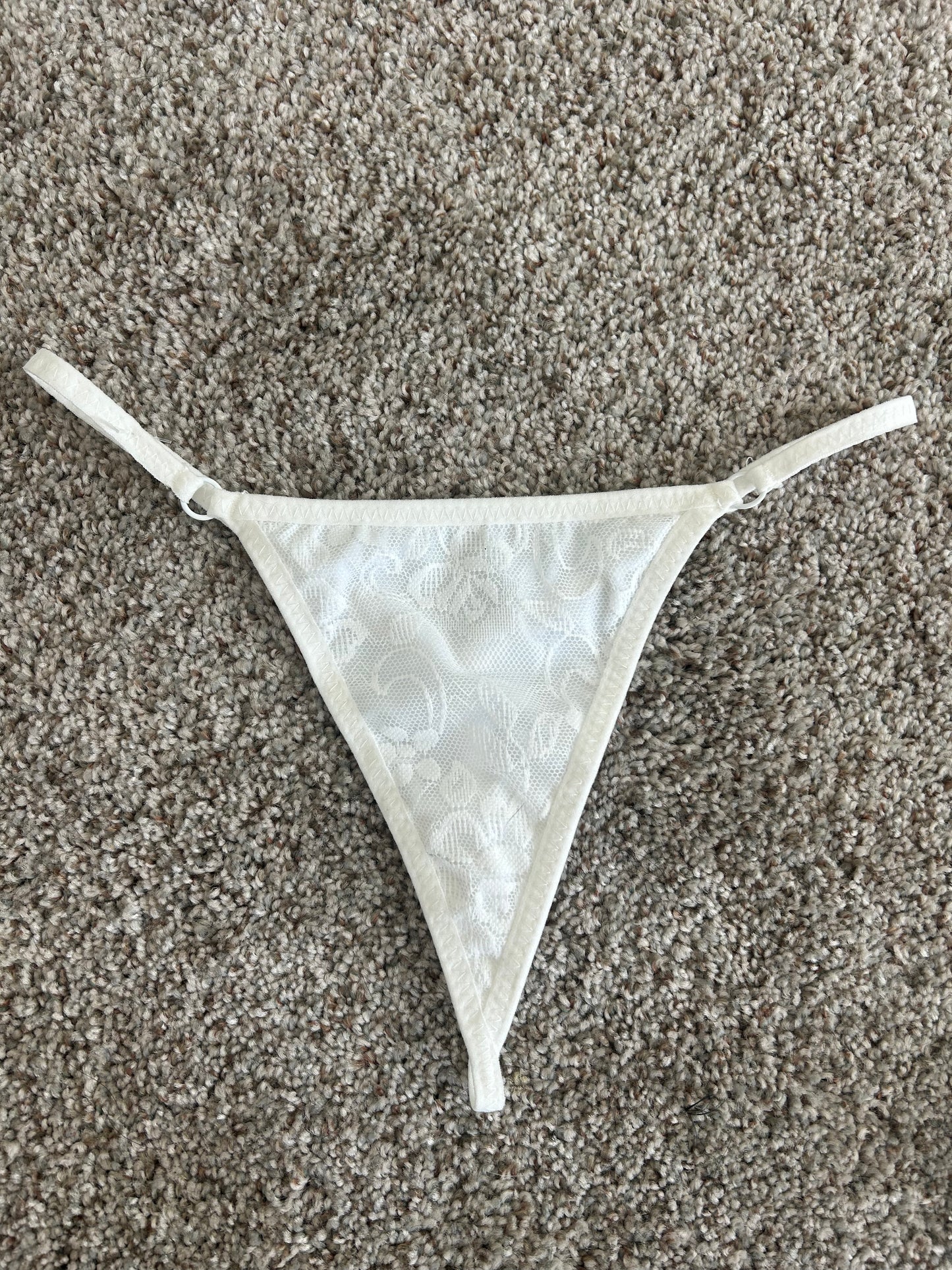 white lace g-string
