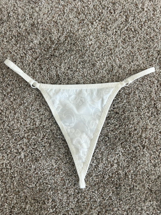 white lace g-string